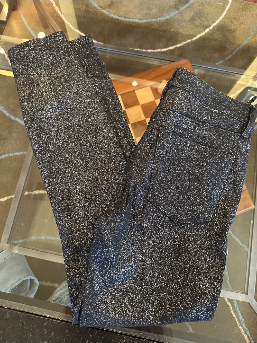 Hudson Jeans Metallic Black Skinny Jeans